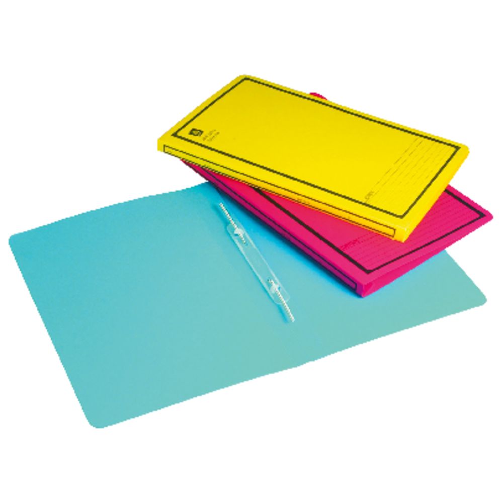 Avery Foolscap Spiral Spring Files Yellow 5 Pack