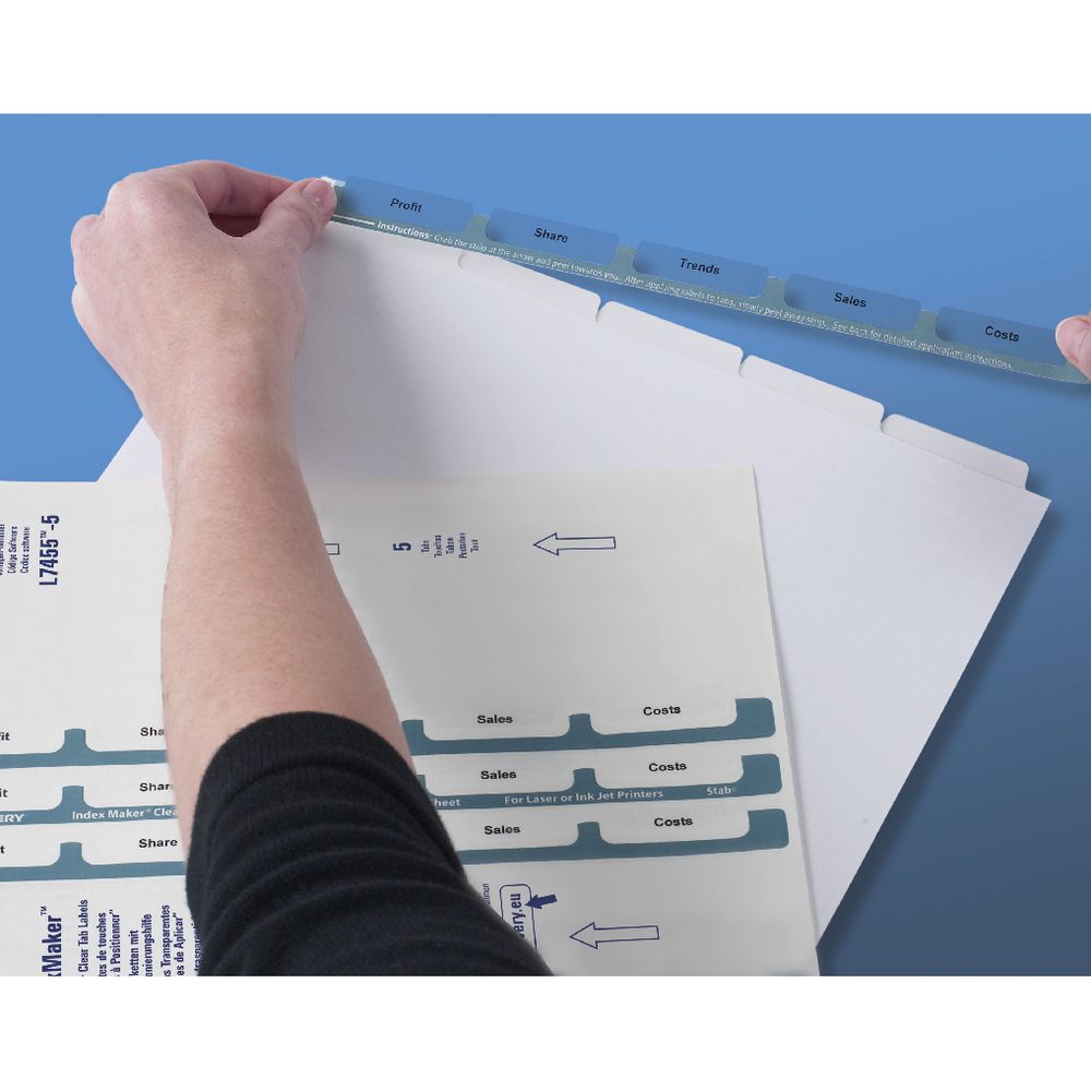 Avery A4 IndexMaker Dividers with 12 Tabs White