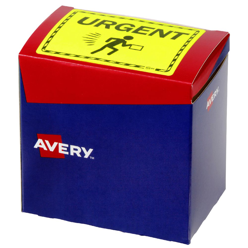 Avery Urgent Labels 75 x 99.6mm Yellow 750 Pack