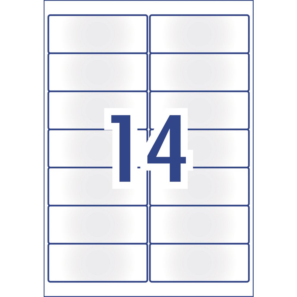 Avery Inkjet Mailing Labels Clear 25 Sheets 14 Per Page