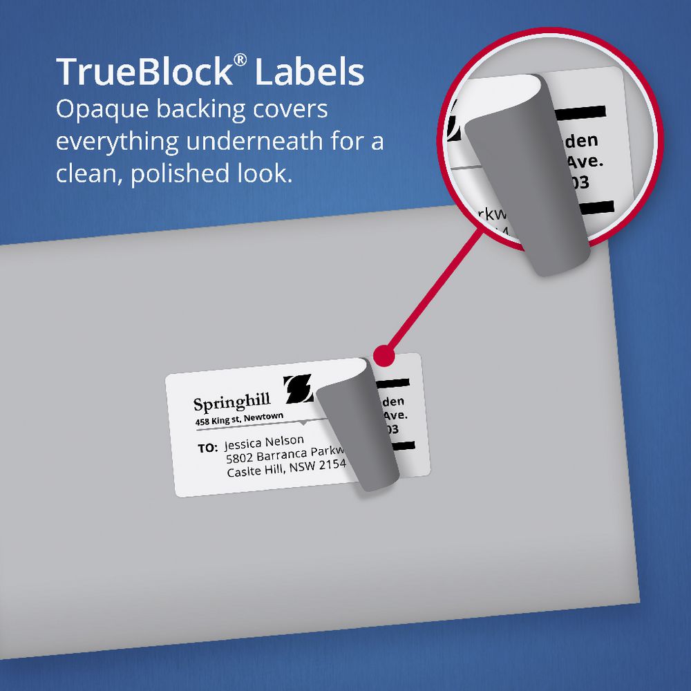 Avery Shipping Labels White 2UP 25 Sheet
