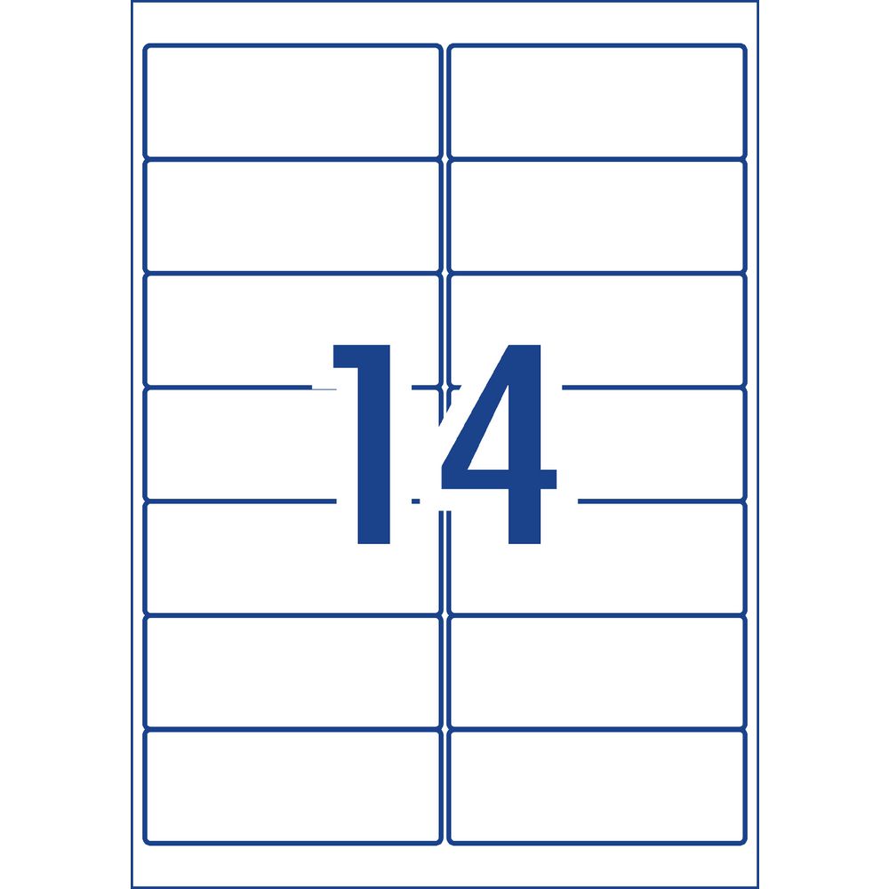 Avery Address Labels White 14 UP 25 Sheet