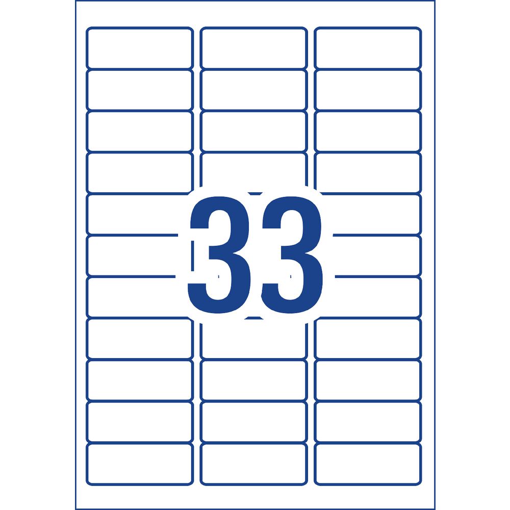 Avery inkjet Labels White 64 x 24.3mm 25 Pack