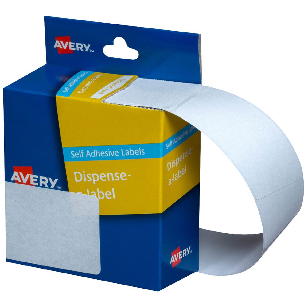 Avery Dispenser Labels Rectangle 44 x 63mm White 150 Pack