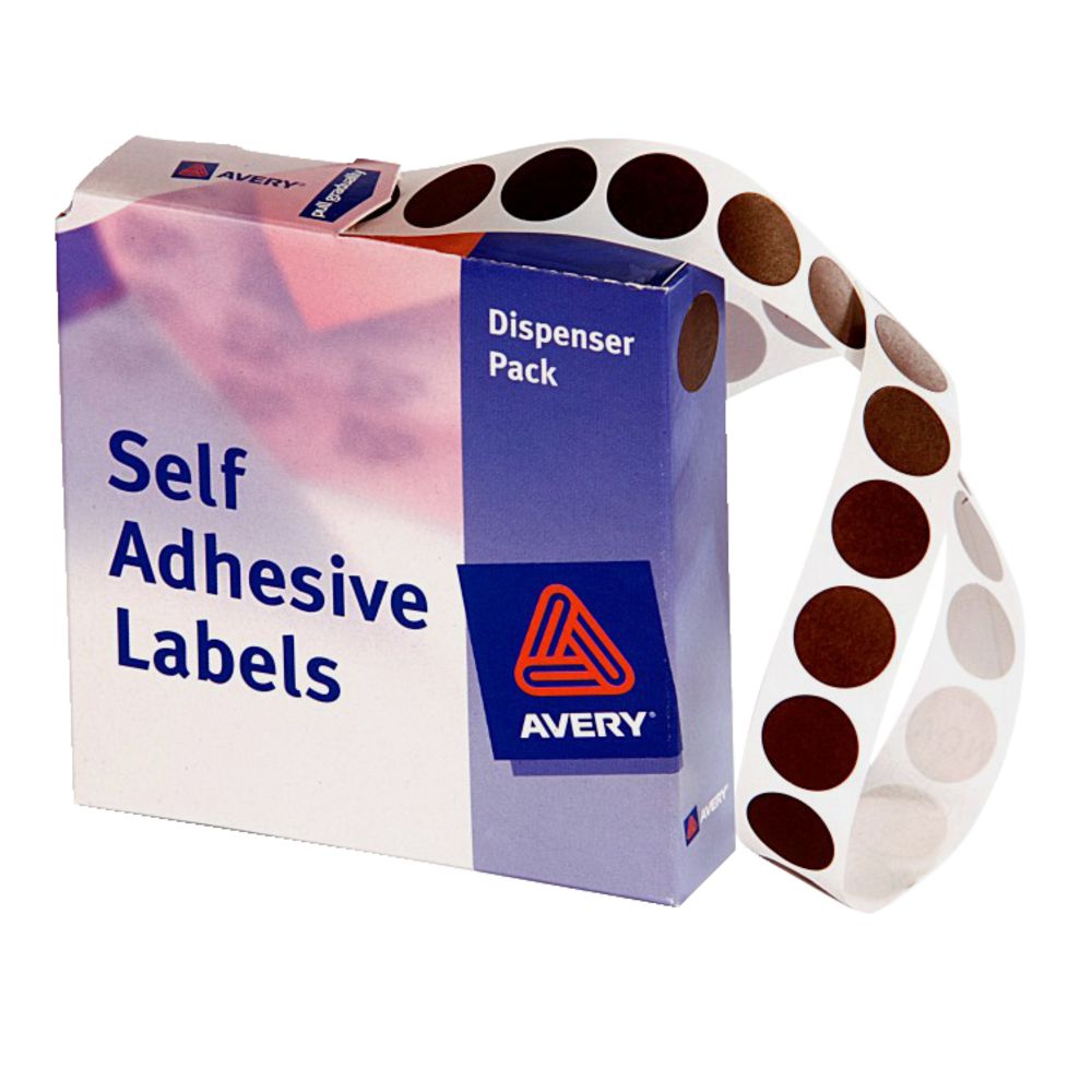 Avery Dispenser Labels Circle Brown 14mm 1050 Pack Officeworks