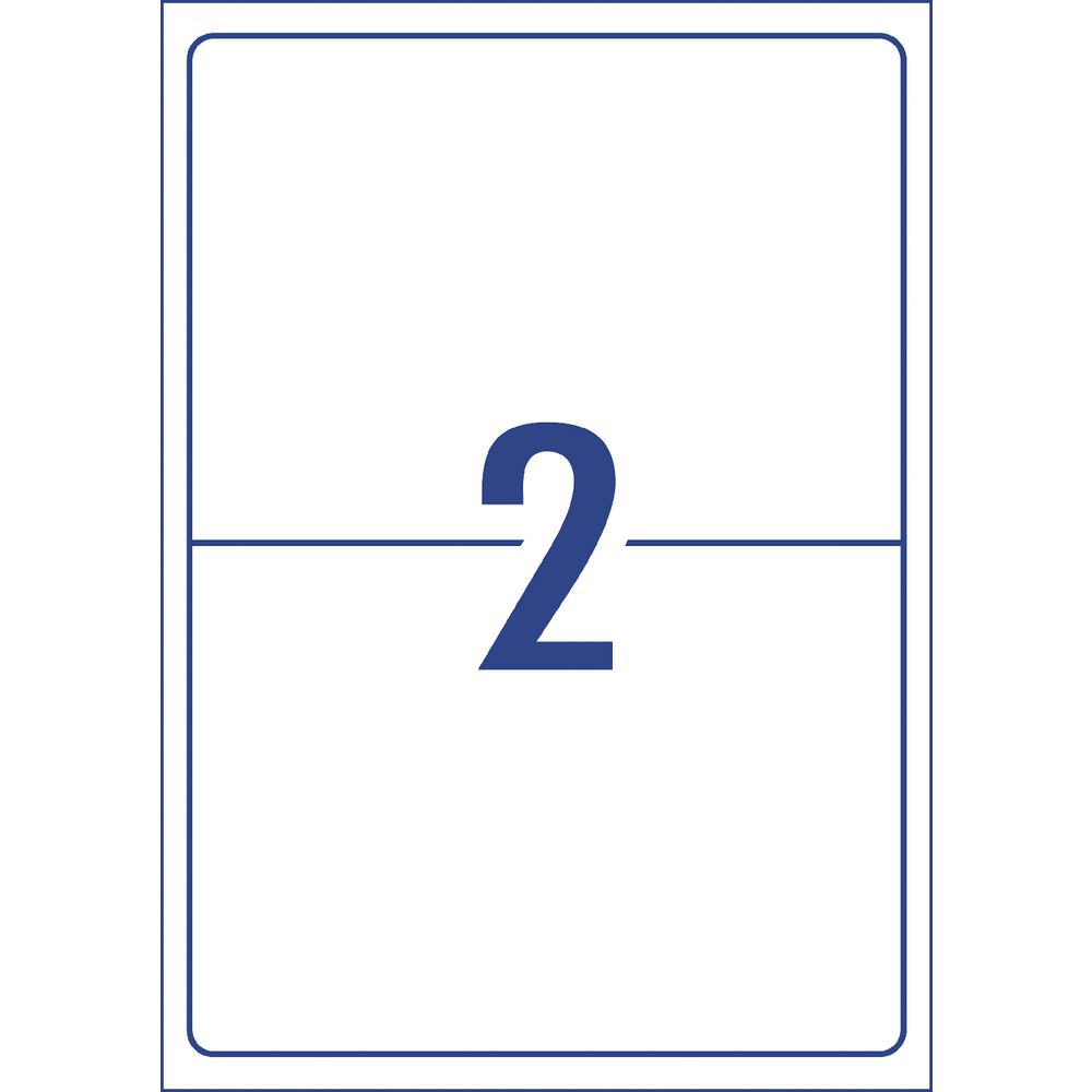 Avery Laser Shipping Labels White 100 Sheets 2 Per Page