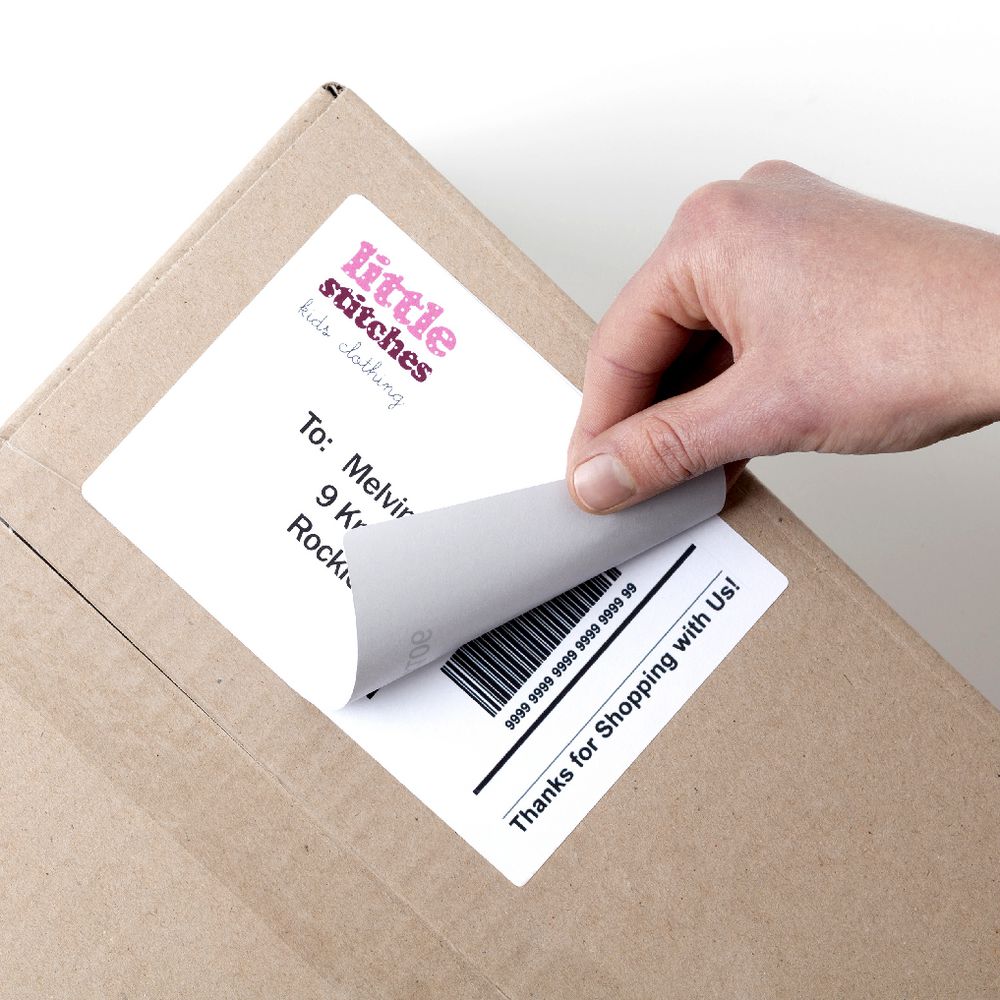 Avery Laser Shipping Labels White 100 Sheets 2 Per Page
