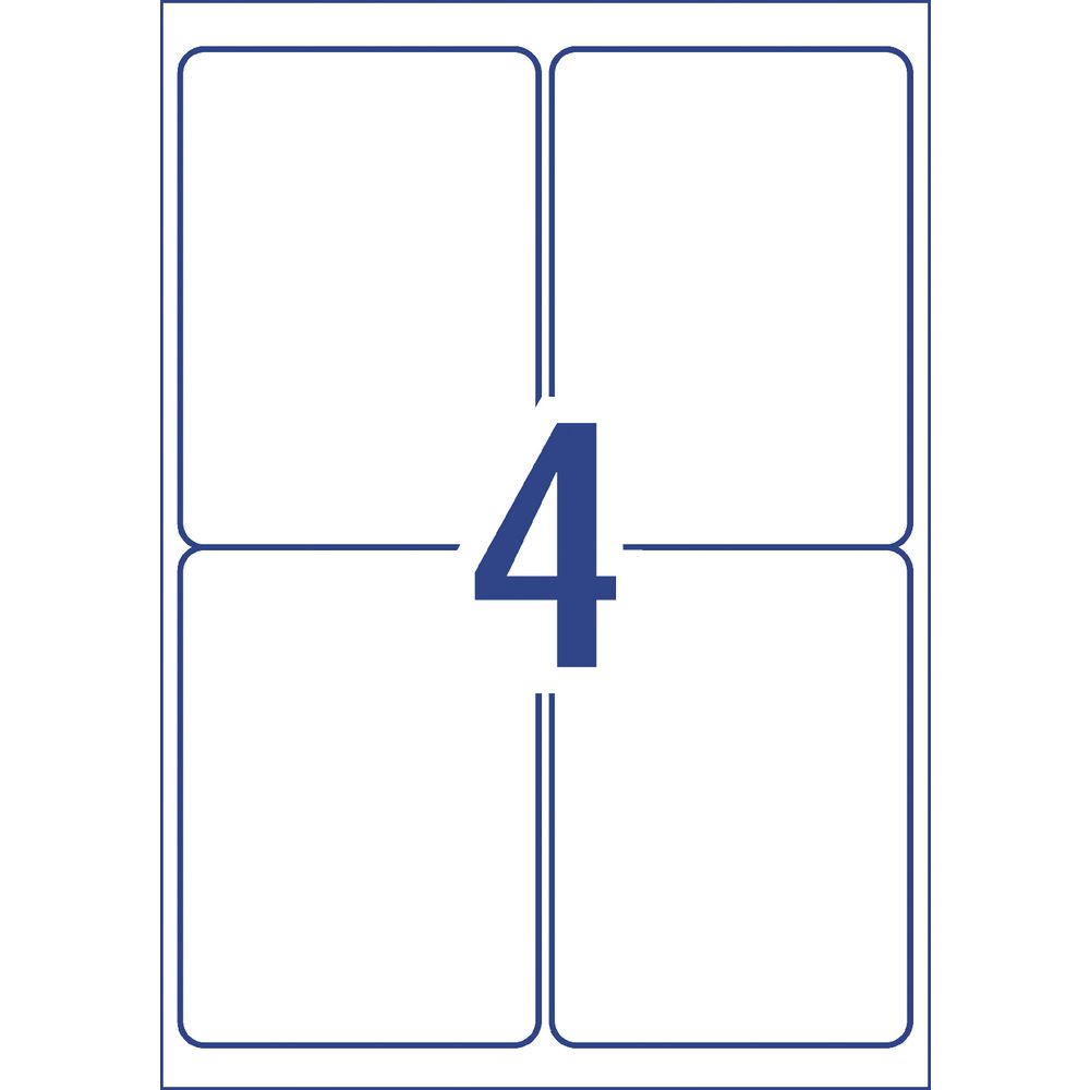 Avery Laser Shipping Labels White 100 Sheets 4 Per Page