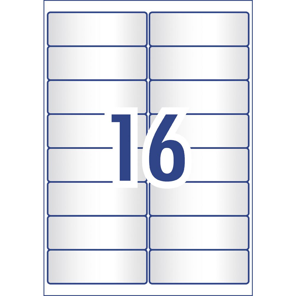 Avery Laser Addressing Labels Clear 25 Sheets 16 Per Page