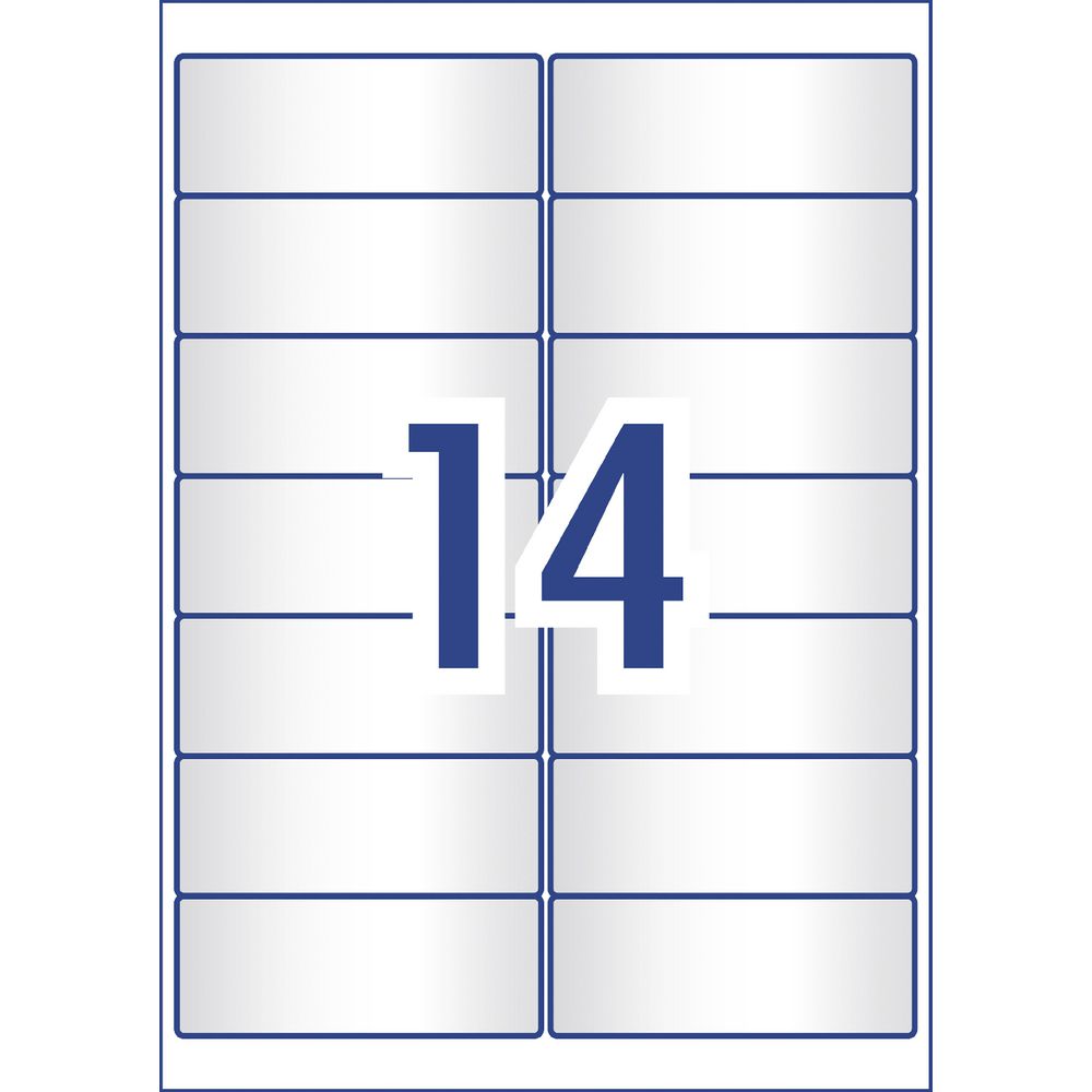 Avery Laser Addressing Labels Clear 25 Sheets 14 Per Page