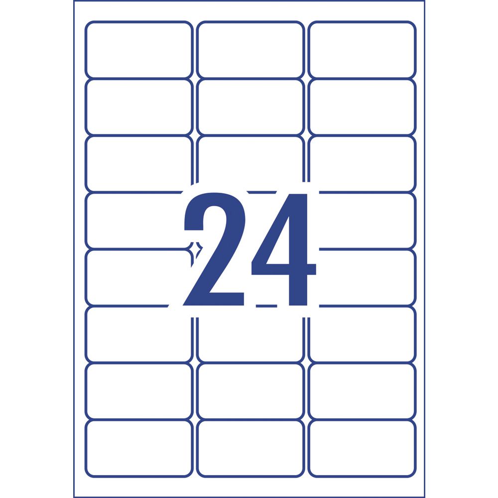 Avery NoPeel Labels White 24 UP 10 Pack