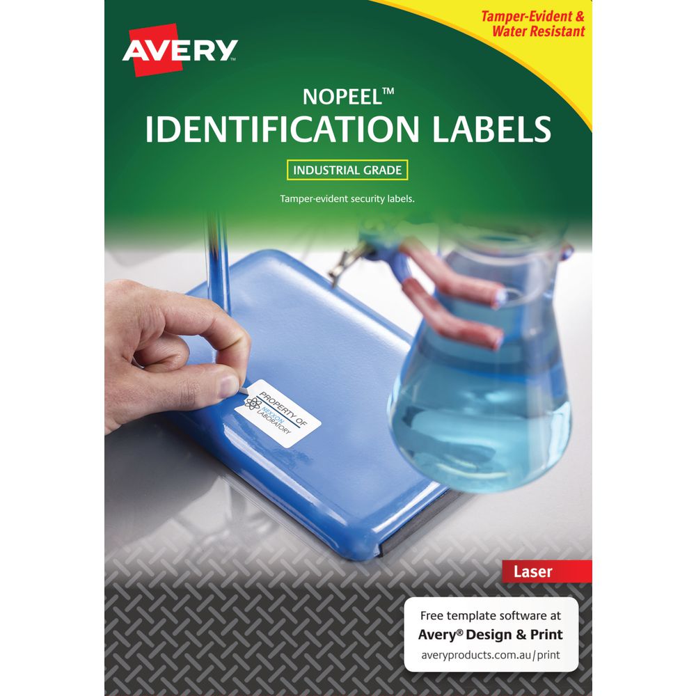 Avery NoPeel Labels White 24 UP 10 Pack