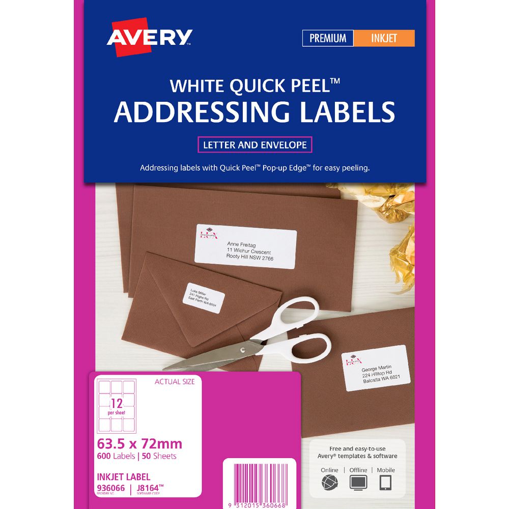 Avery Address Labels 50 Pack