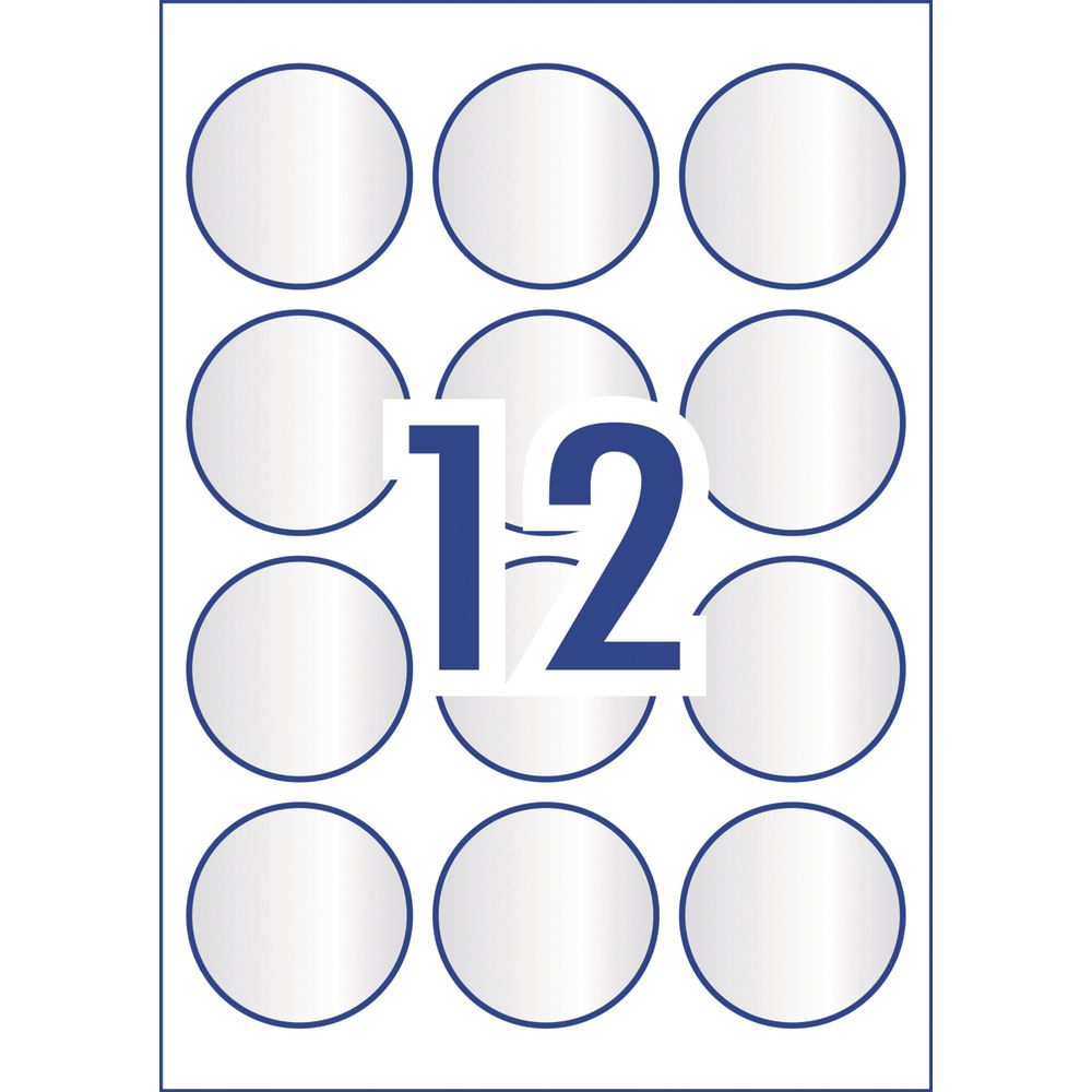 Avery Round Label 60mm Clear 120 Pack