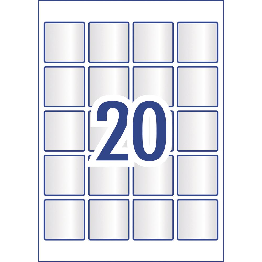 Avery Square Labels 45 x 45mm Clear 200 Pack
