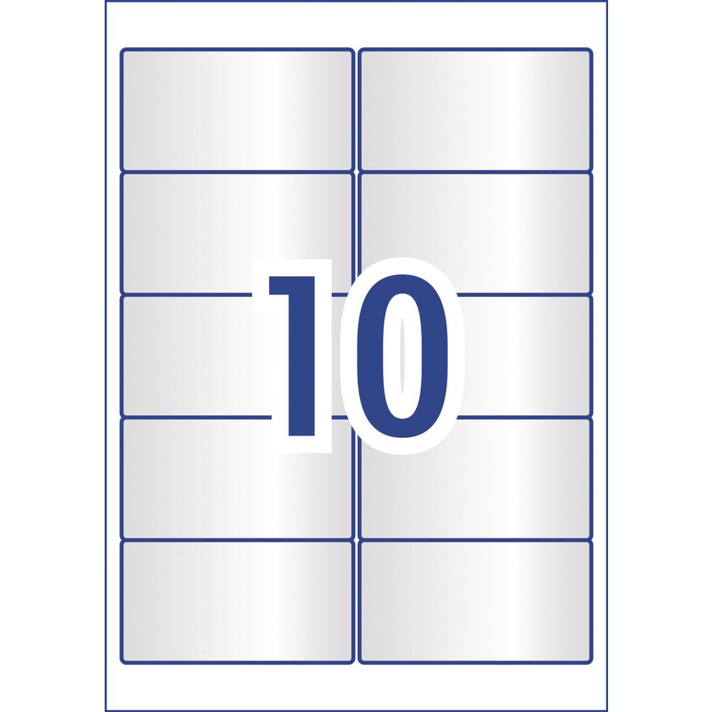 Avery Rectangle Labels 96 x 50.8mm Clear 120 Pack