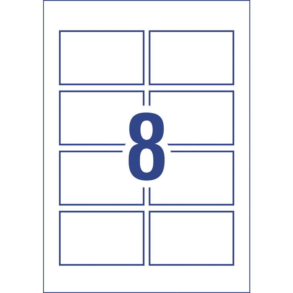 Avery Double-sided Multi-purpose Card 85 x 45mm White 80 Pack