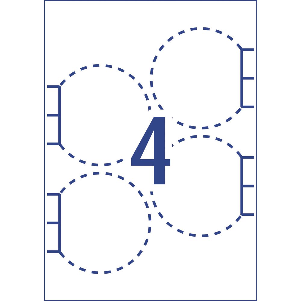 Avery Adhesive Round Display Cards 104 x 108mm 32 Pack