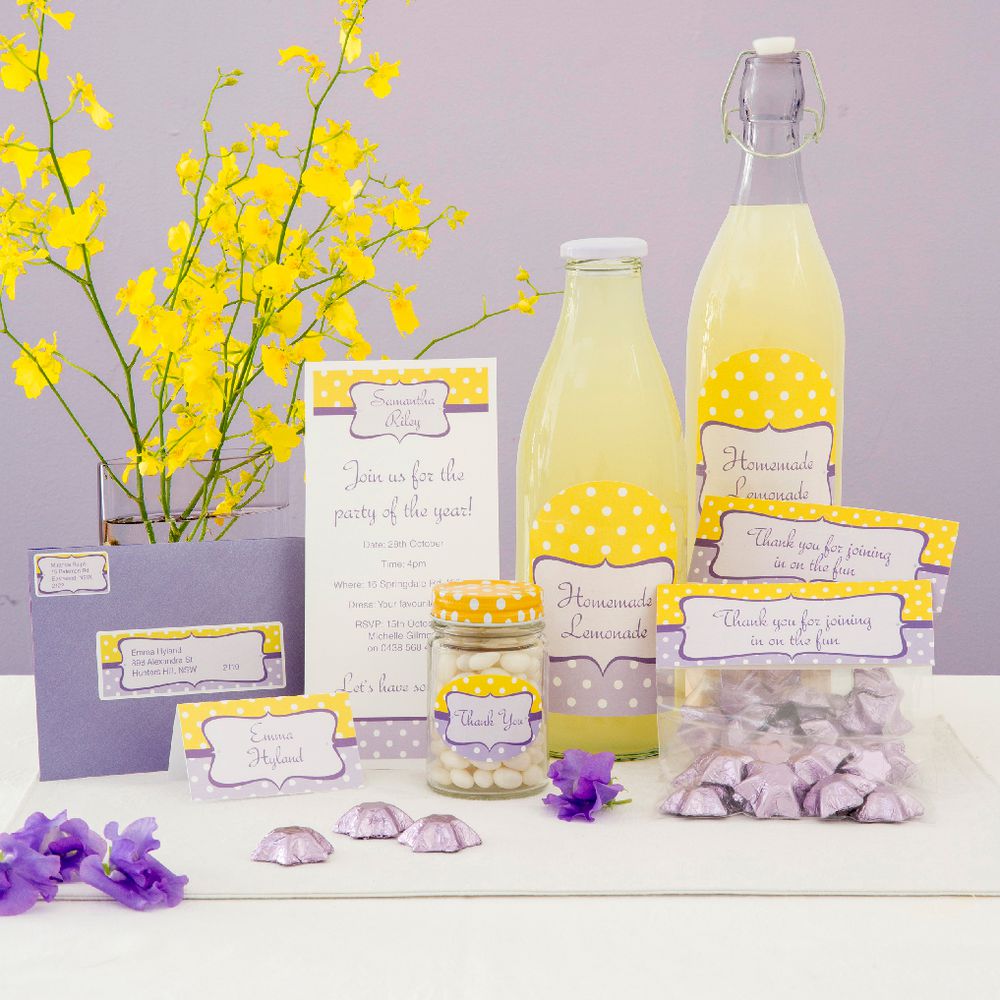 Avery Printable Party Kit Labels Assorted