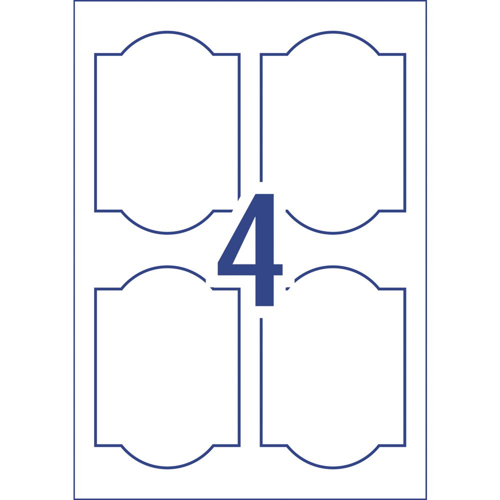 Avery Rectangle Labels 60 x 84mm White 16 Pack