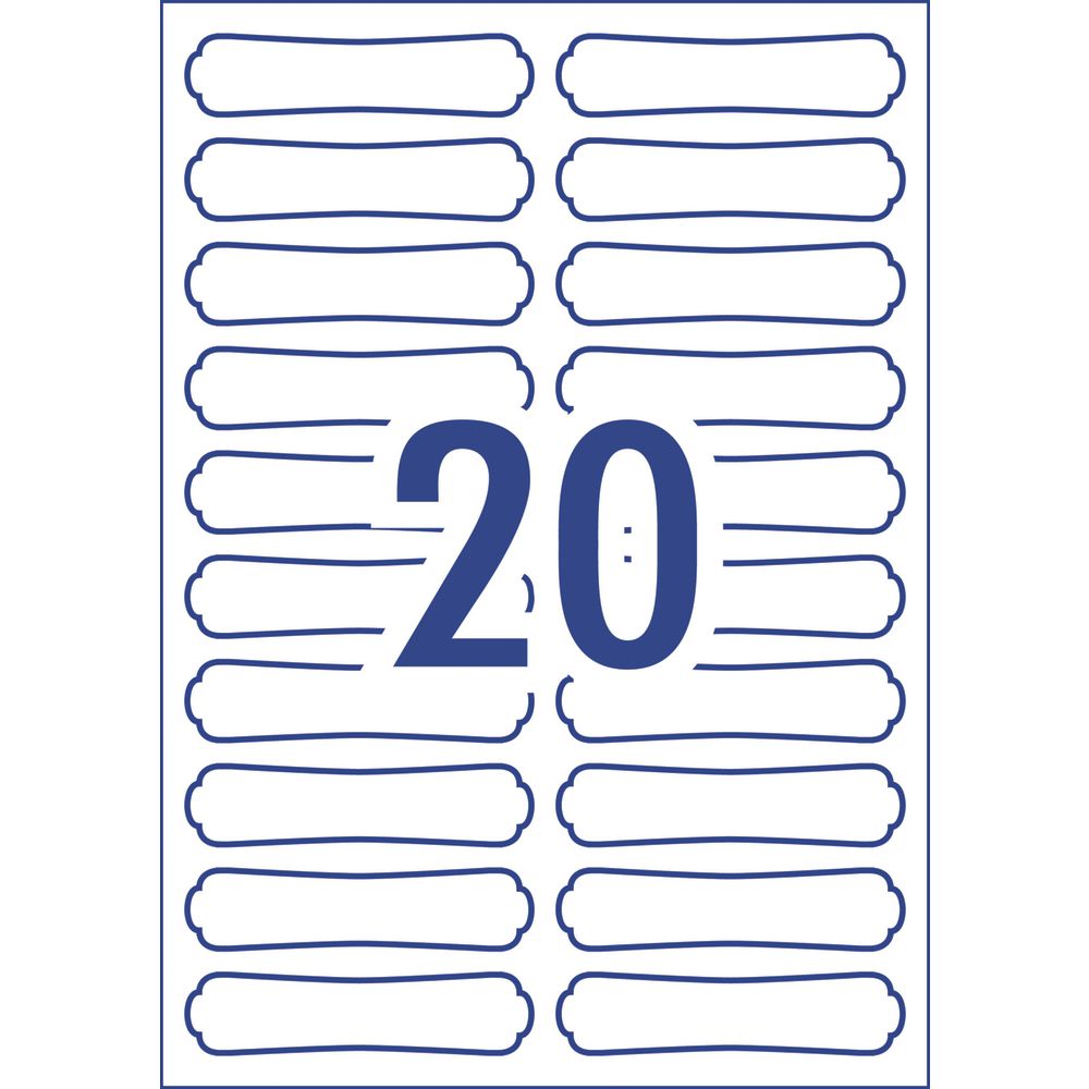 Avery Rectangle Labels 66 x 15mm White 80 Pack