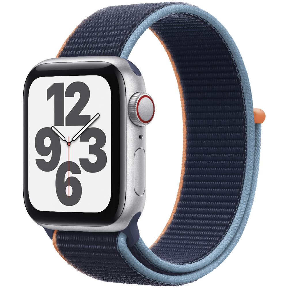 Apple Watch SE 40mm GPS + Cellular Silver Navy Loop | Officeworks