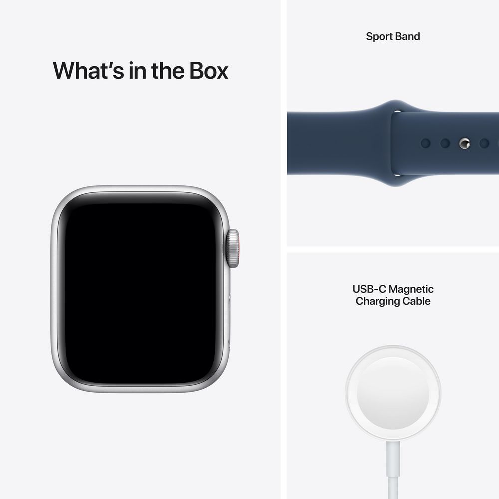 Apple Watch SE 44mm GPS + Cellular Grey Midnight Sport Band | Officeworks