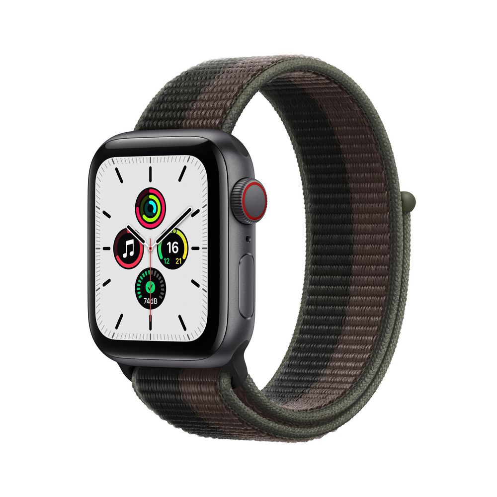 Apple Watch SE 44mm GPS + Cellular Silver Blue Sport Band | Officeworks
