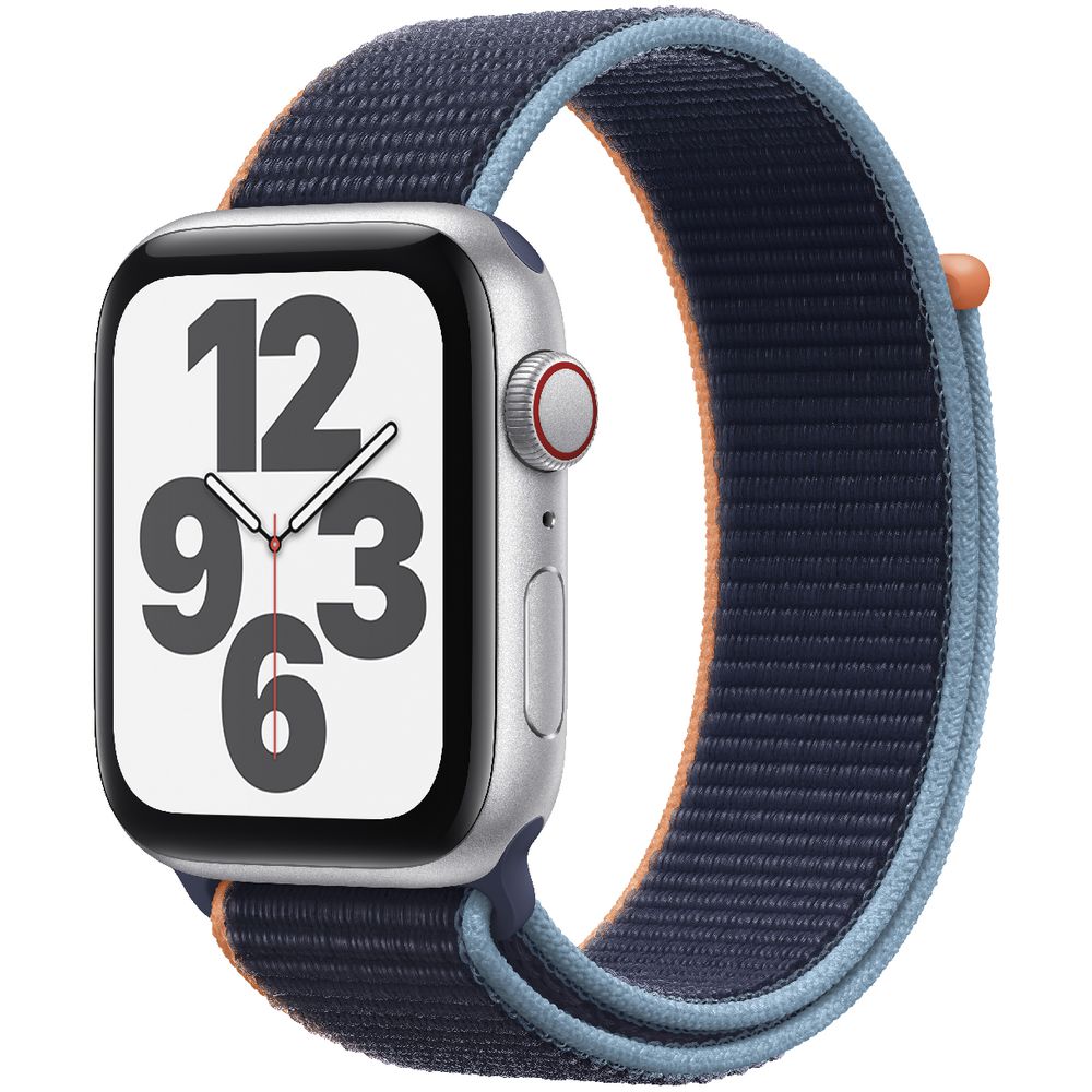 Apple Watch SE 44mm GPS + Cellular Silver White Band | Officeworks