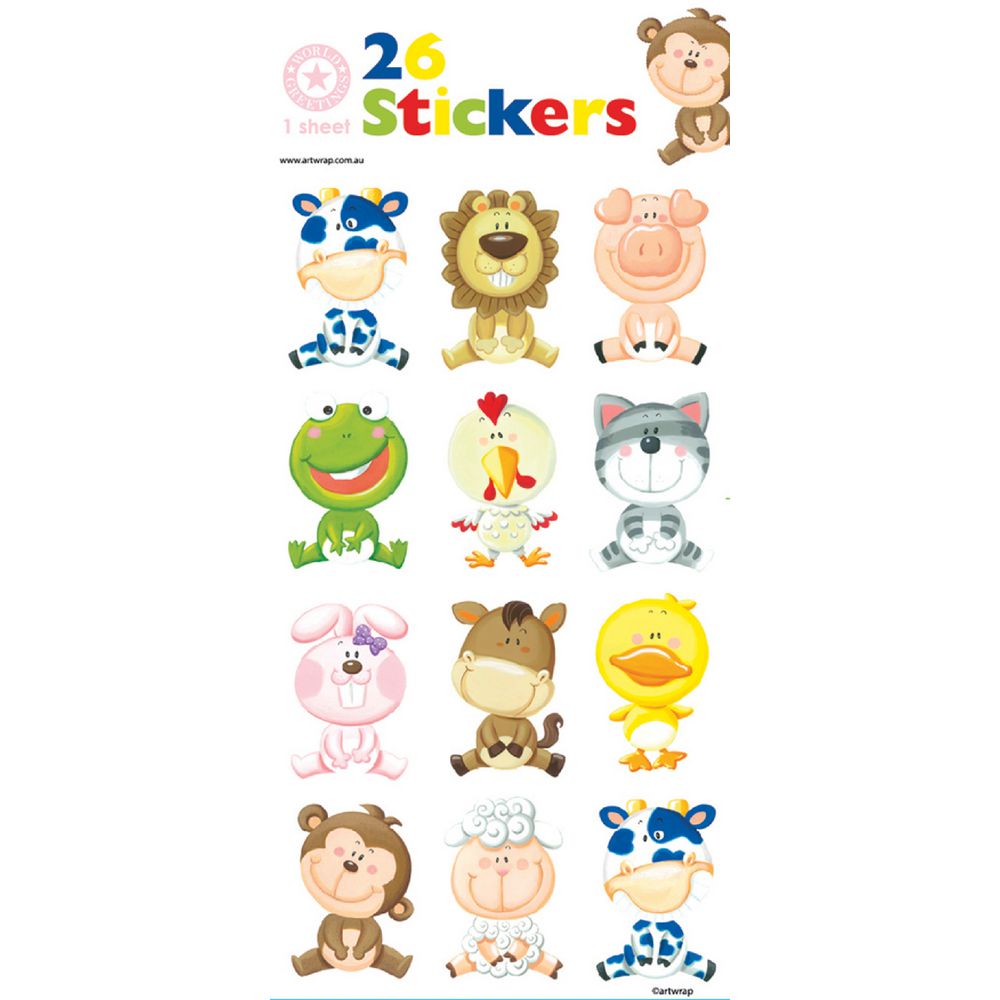 Artwrap Sticker Sheet Baby Animals