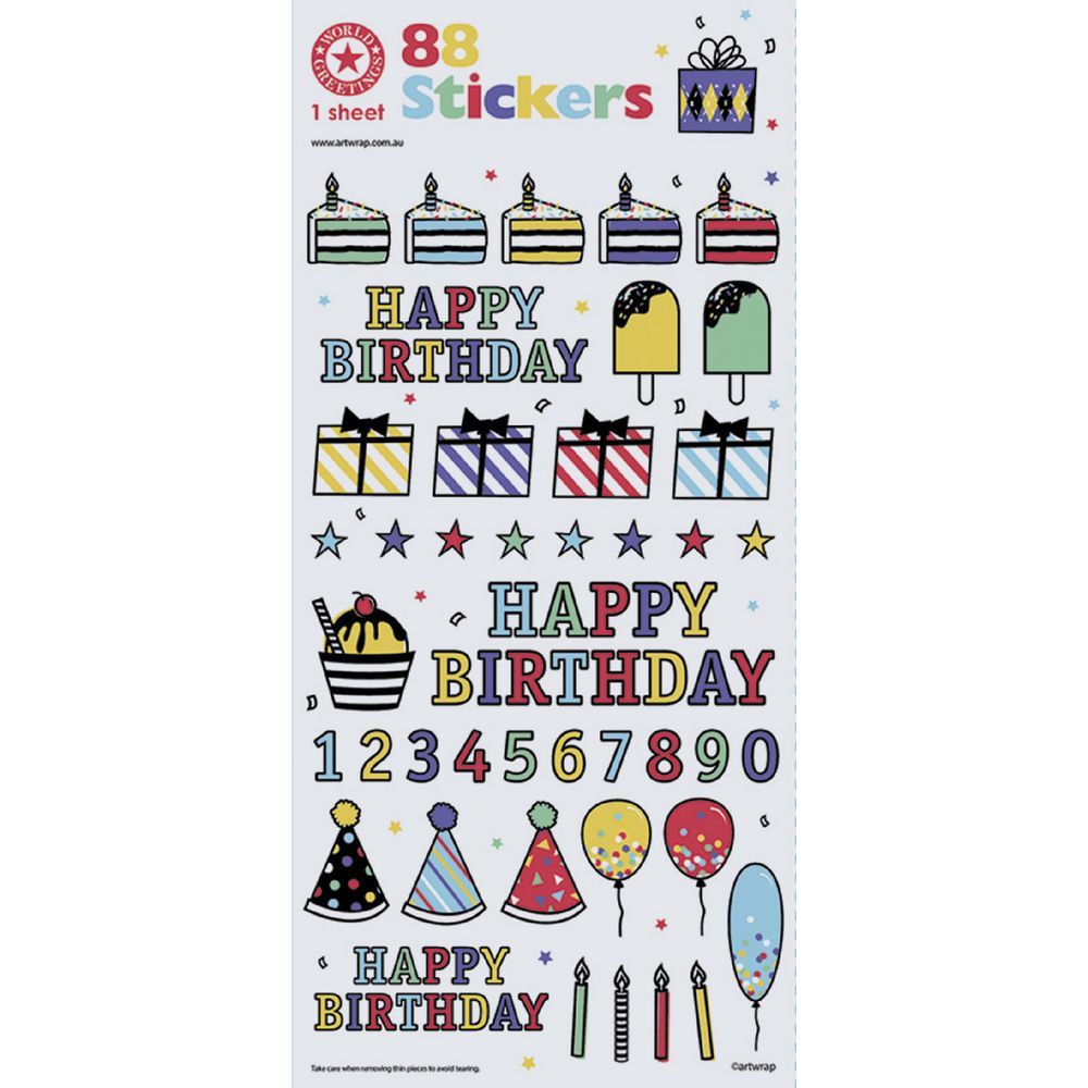 Artwrap Stickers Birthday Fun