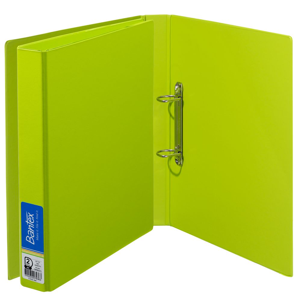 Bantex Binder A4 2 D-Ring 25mm Lime
