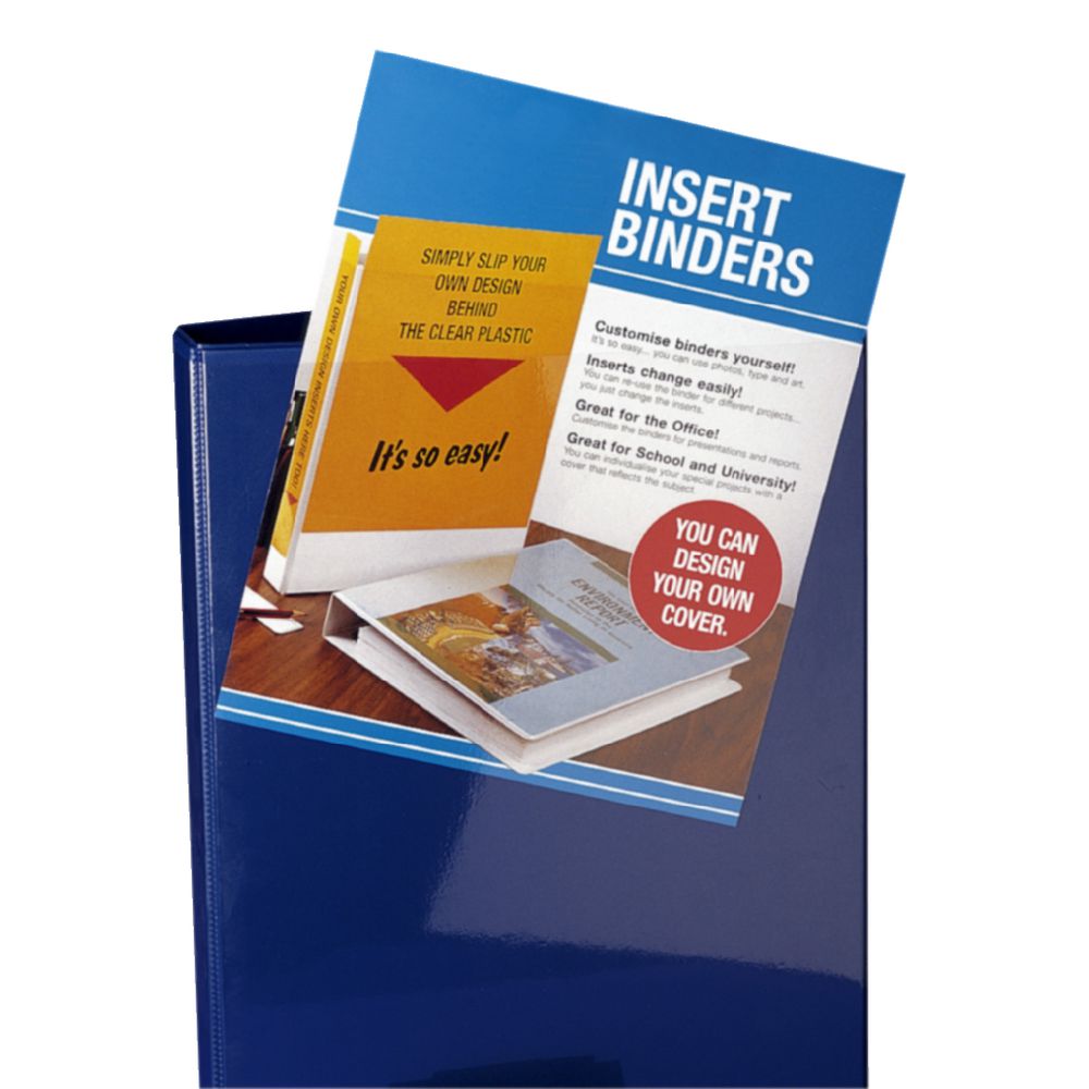 Bantex Insert Binder A5 2 D-Ring 25mm Blue