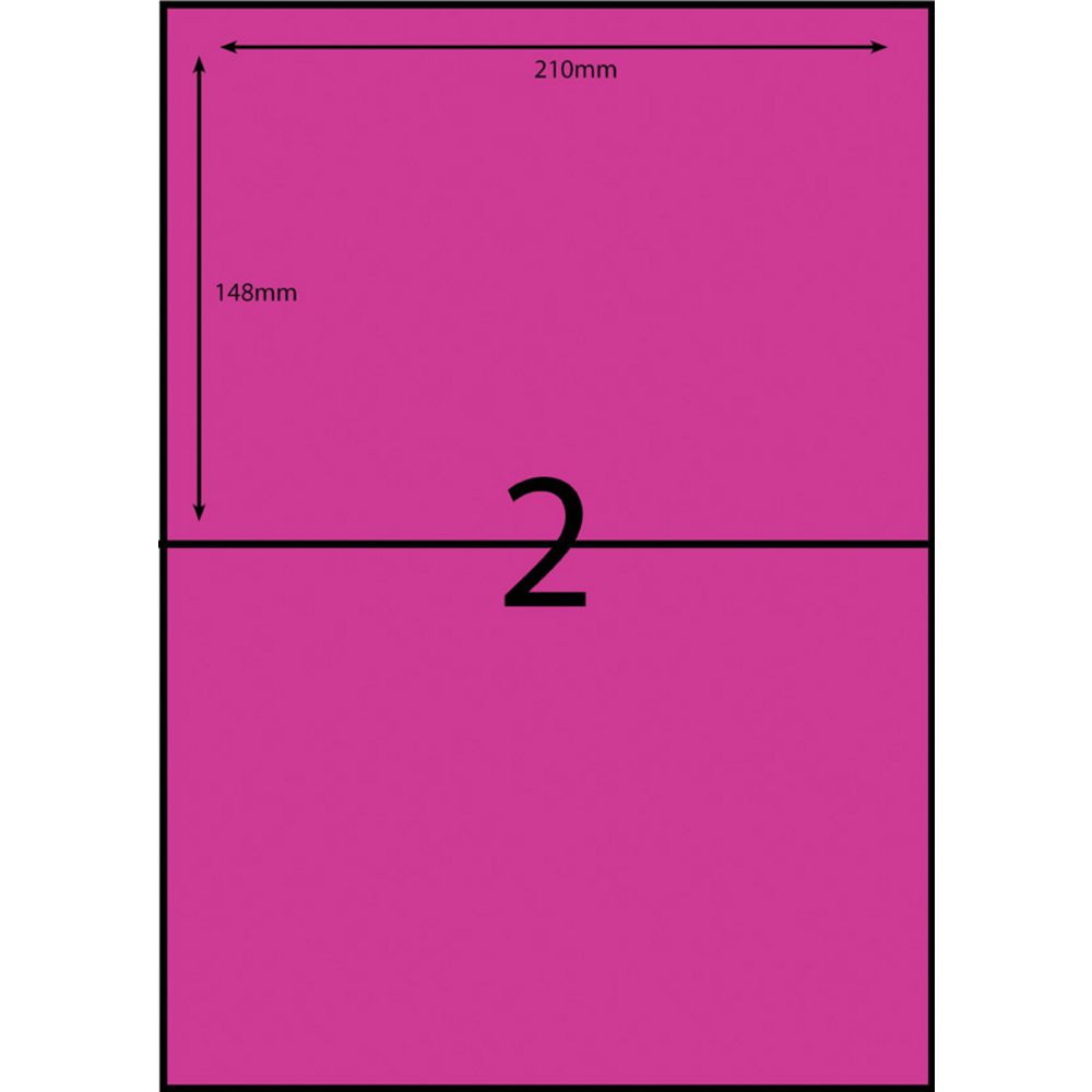 Stock Forms Australia A4 Fluoro Pink Labels 100 Pack