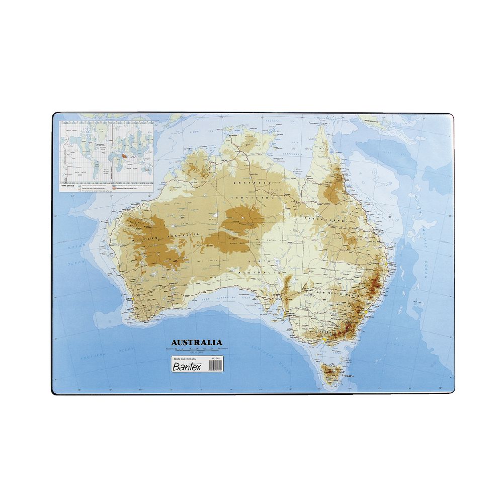 Bantex Desk Pad Map of Australia
