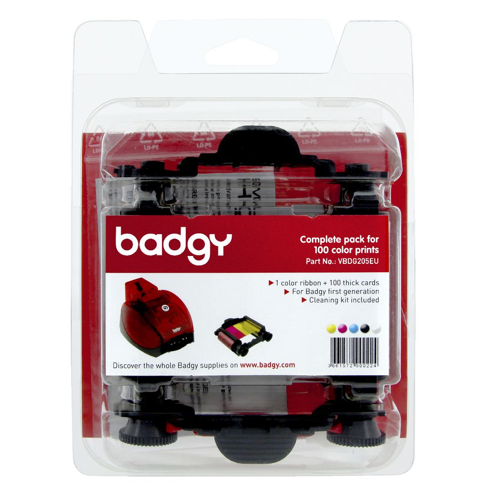 Badgy Ribbon Cards 100 Pack 205EU