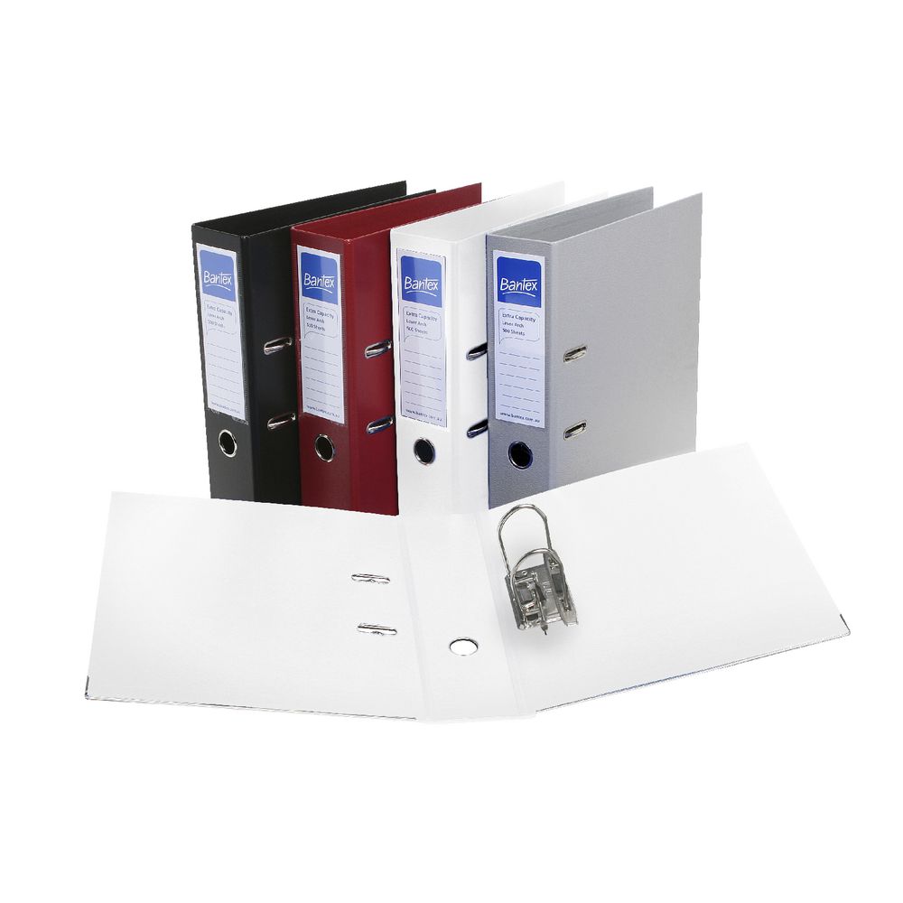 Bantex A4 Extra Capacity 2 Ring Lever Arch Folder Grey