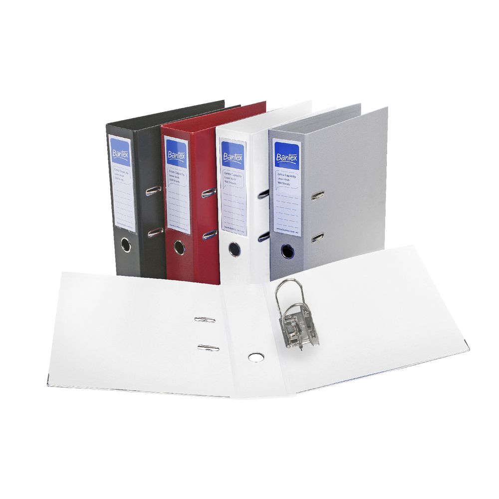 Bantex A4 Extra Capacity 2 Ring Lever Arch Folder Red