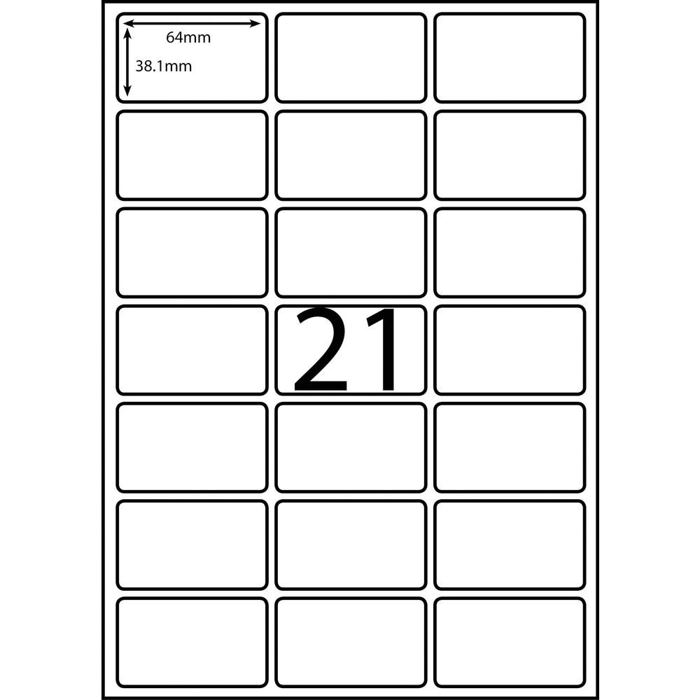 Stockforms Heat Resistant Labels 64 x 38.1mm 100 Pack