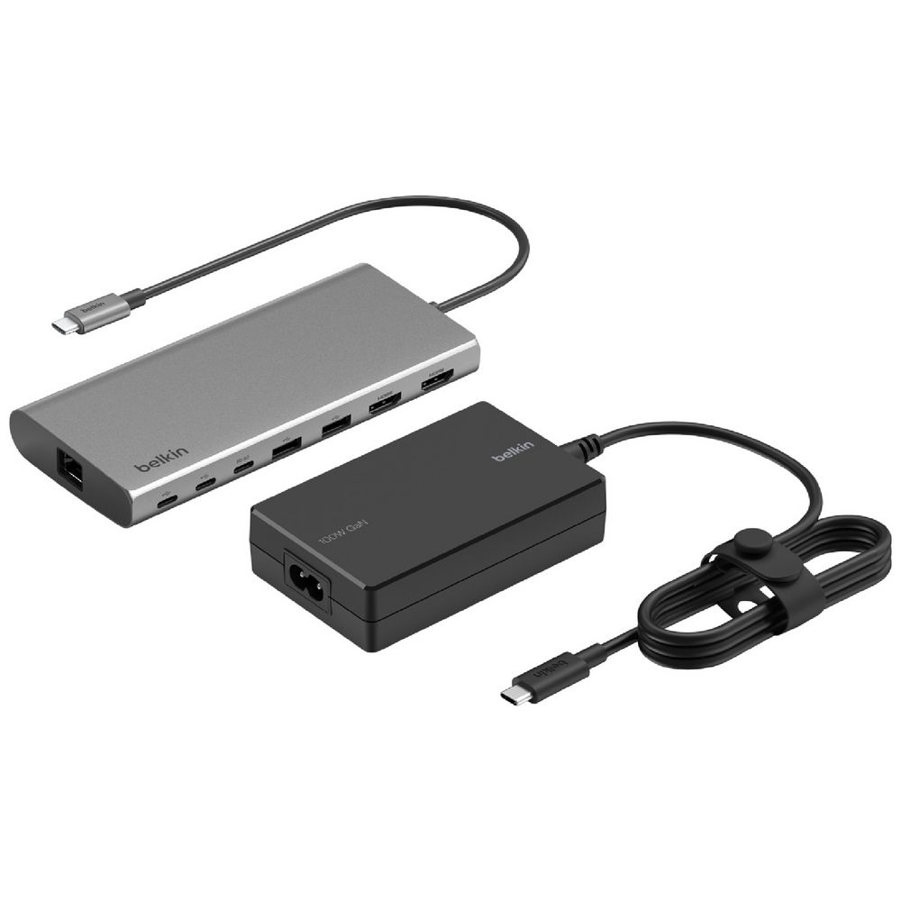 Belkin 8-in-1 USB-C Hub Grey | Officeworks