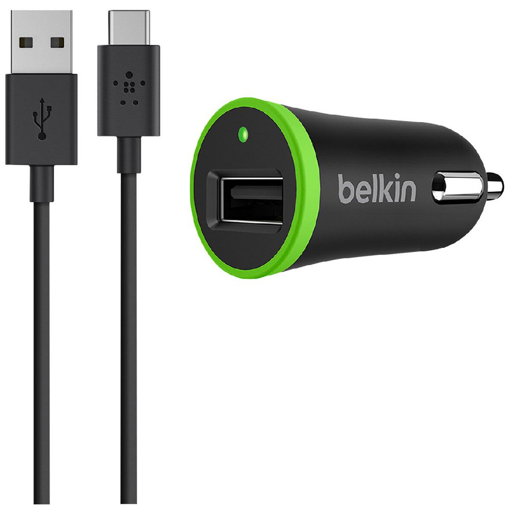 Belkin USB-C to USB-A Cable and Car Charger Black