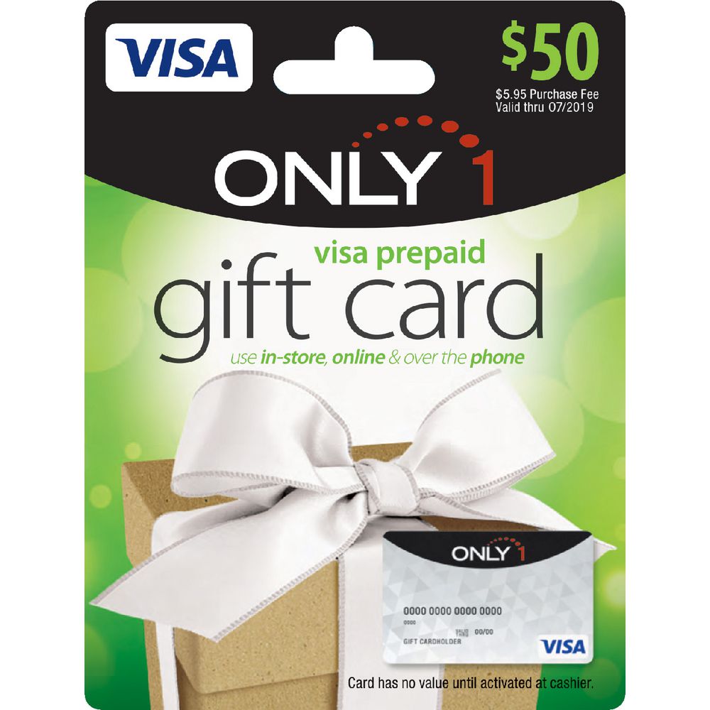 Visa Only 1 Gift Card $50