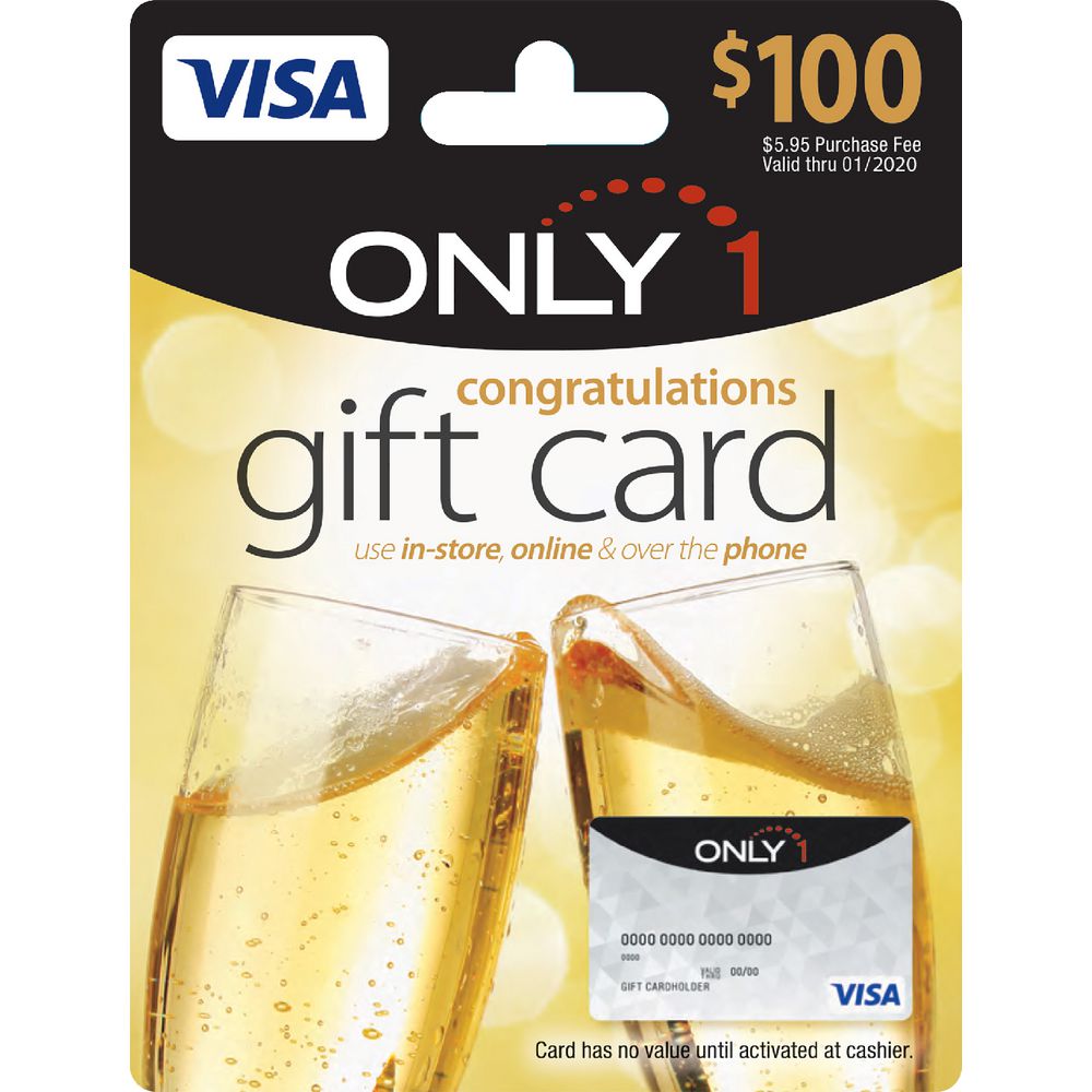 Visa Only 1 Gift Card $100 Congrats