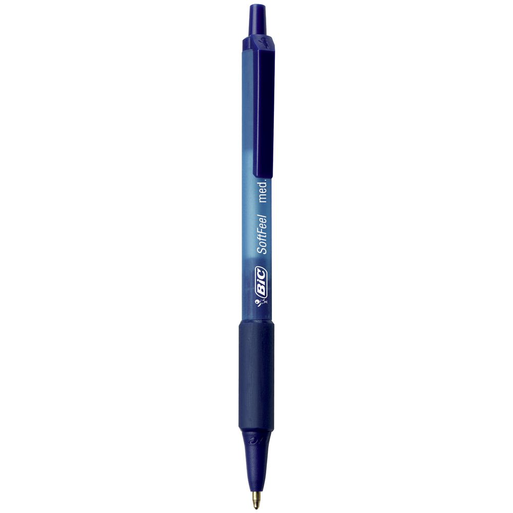 BIC Softfeel Retractable Ballpoint Pens Blue 3 Pack