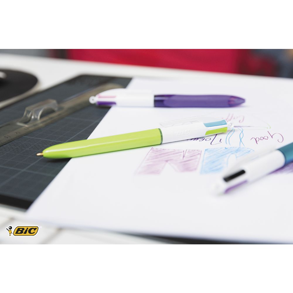 BIC 4 Colours Fashion Retractable Ballpoint Pen