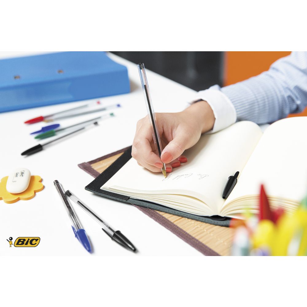 BIC Cristal Ballpoint Pens Black 12 Pack