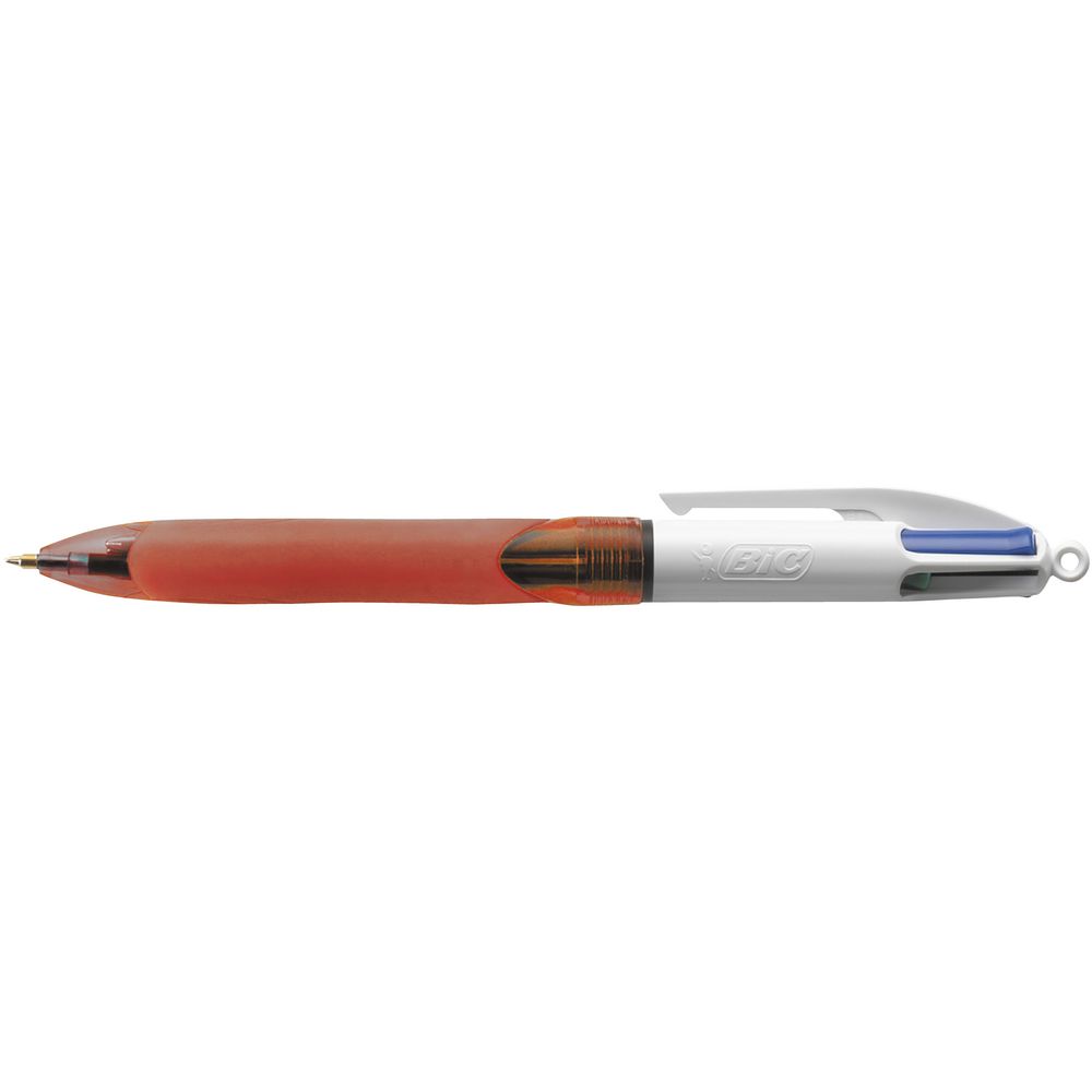 BIC 4 Colour Grip Ballpoint Pens Fine and Medium Tip Duo Pack