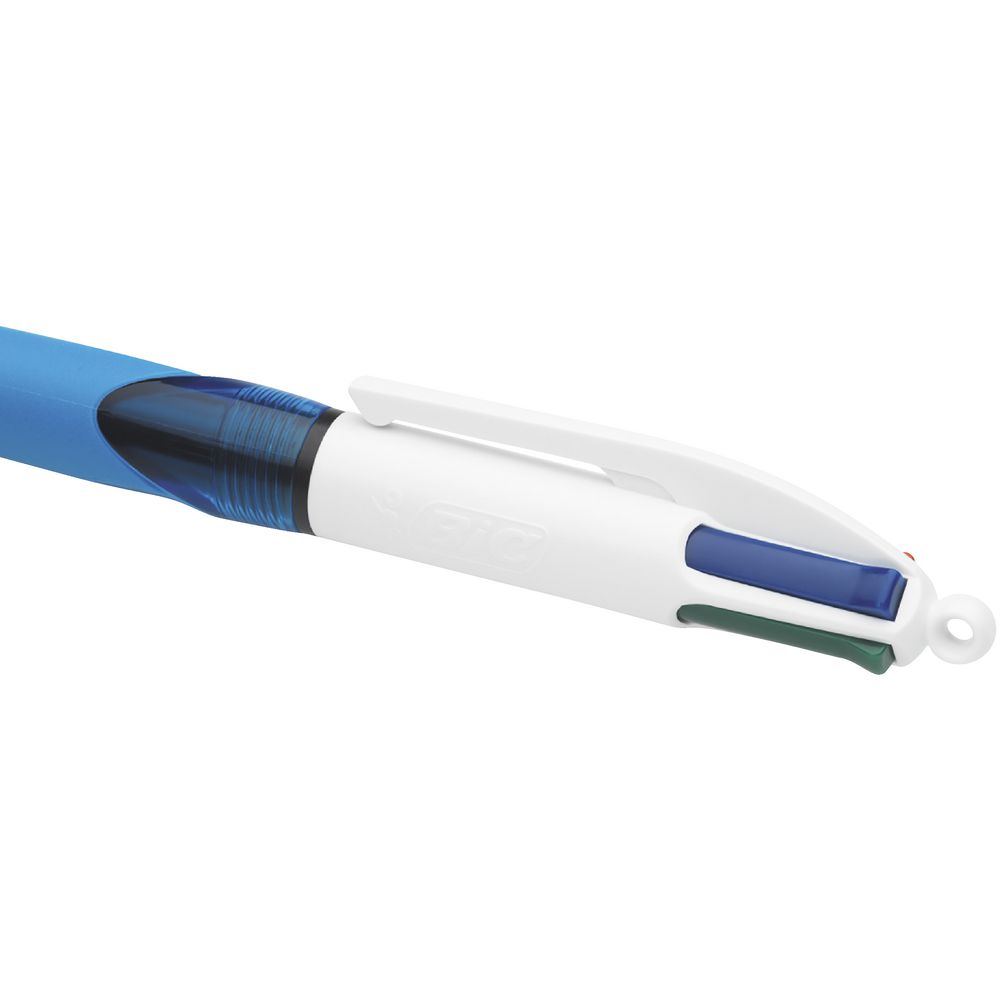 BIC 4 Colour Grip Ballpoint Pens Fine and Medium Tip Duo Pack