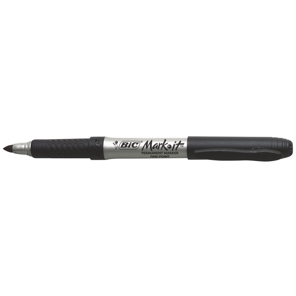 BIC MarkIt Permanent Markers Black 2 Pack Officeworks