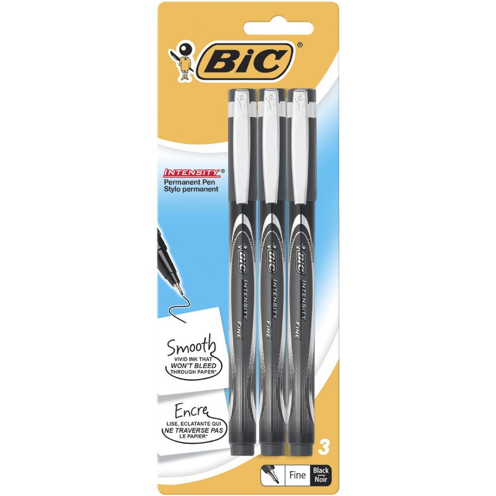 BIC Intensity Fineliners Black 3 Pack